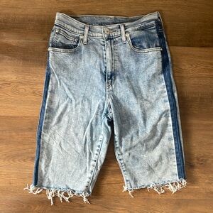 Levi's shorts high rise skinny acid wash size 28 Bermuda Anthropologie